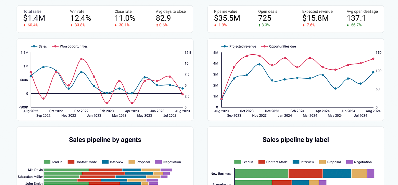 CRM dashboard for Salesforce image